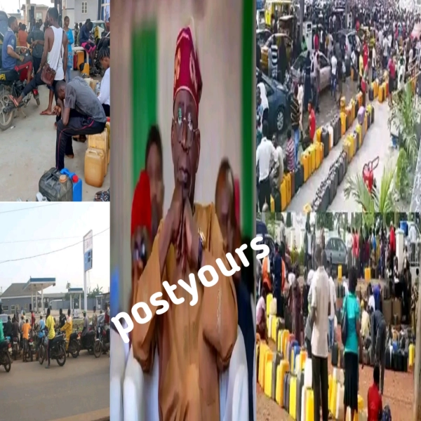 Long queues have emerged at various petrol stations across the country after the removal of fuel subsidy by Tinubu.
